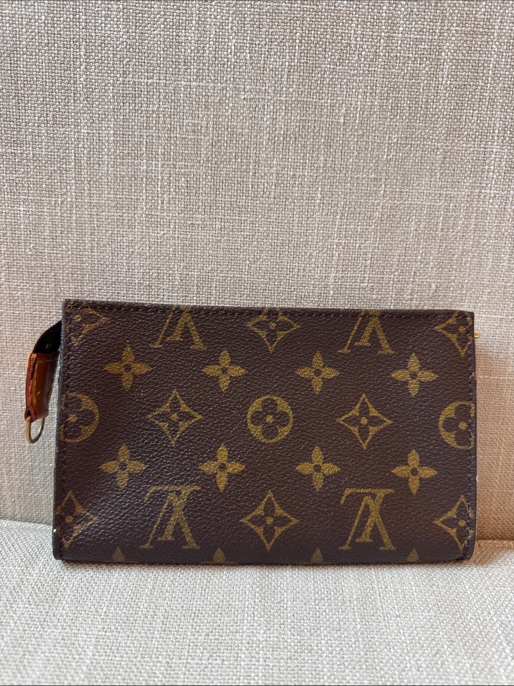 Auth Louis Vuitton Bucket PM Cosmetic Pouch Monogram Accessory Pouch